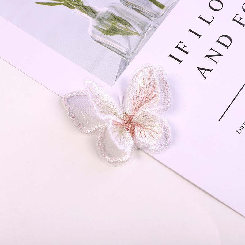 Wholesale 10pcs Colorful double layer fantasy embroidered butterfly patch